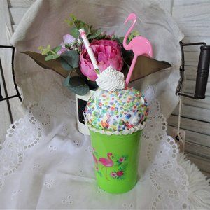 Fake Flamingo Milkshake Handmade